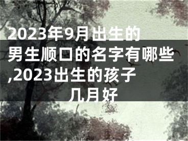 2023年9月出生的男生顺口的名字有哪些,2023出生的孩子几月好