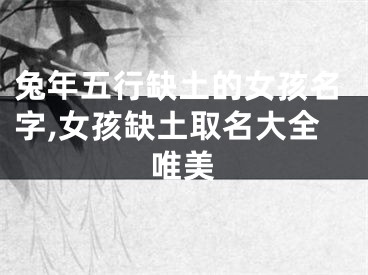 兔年五行缺土的女孩名字,女孩缺土取名大全唯美
