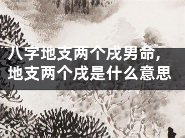 八字地支两个戌男命,地支两个戌是什么意思