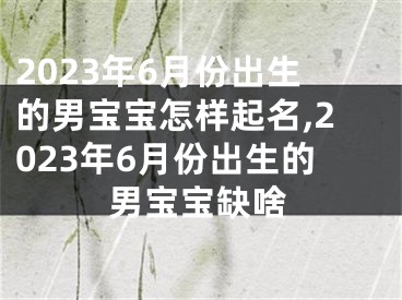 2023年6月份出生的男宝宝怎样起名,2023年6月份出生的男宝宝缺啥
