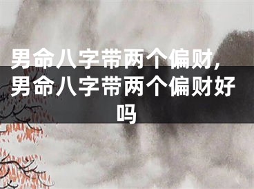 男命八字带两个偏财,男命八字带两个偏财好吗