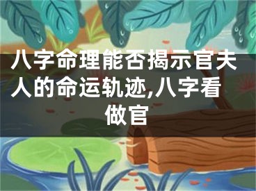 八字命理能否揭示官夫人的命运轨迹,八字看做官