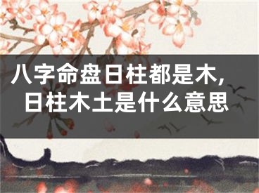 八字命盘日柱都是木,日柱木土是什么意思
