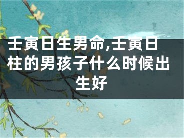 壬寅日生男命,壬寅日柱的男孩子什么时候出生好
