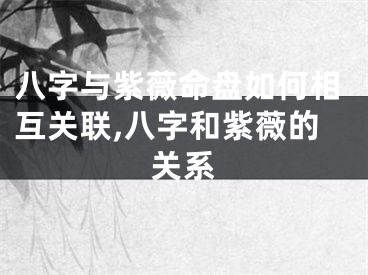 八字与紫薇命盘如何相互关联,八字和紫薇的关系