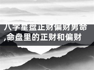 八字星盘正财偏财男命,命盘里的正财和偏财