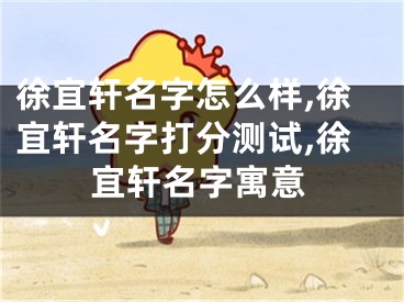 徐宜轩名字怎么样,徐宜轩名字打分测试,徐宜轩名字寓意
