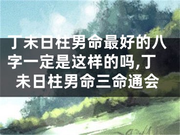 丁未日柱男命最好的八字一定是这样的吗,丁未日柱男命三命通会