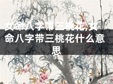 女命八字带三桃花,女命八字带三桃花什么意思