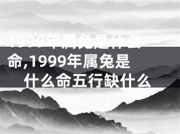 1999年属兔是什么命,1999年属兔是什么命五行缺什么