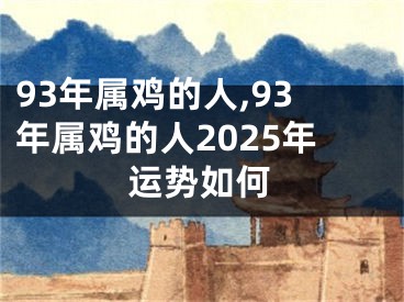 93年属鸡的人,93年属鸡的人2025年运势如何