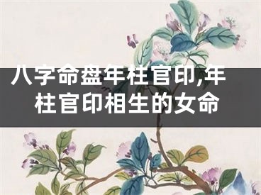 八字命盘年柱官印,年柱官印相生的女命
