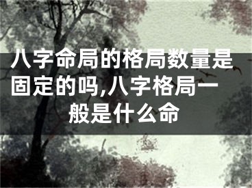 八字命局的格局数量是固定的吗,八字格局一般是什么命