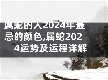 属蛇的人2024年最忌的颜色,属蛇2024运势及运程详解