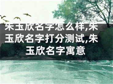 朱玉欣名字怎么样,朱玉欣名字打分测试,朱玉欣名字寓意