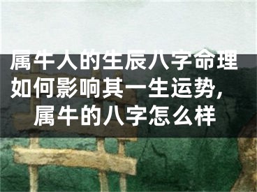 属牛人的生辰八字命理如何影响其一生运势,属牛的八字怎么样