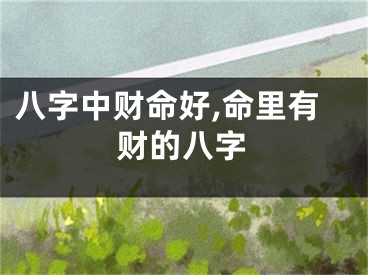 八字中财命好,命里有财的八字