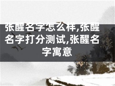 张醒名字怎么样,张醒名字打分测试,张醒名字寓意