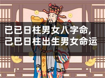 已已日柱男女八字命,己巳日柱出生男女命运