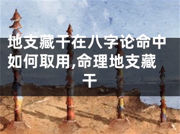 地支藏干在八字论命中如何取用,命理地支藏干
