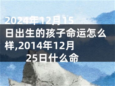 2024年12月15日出生的孩子命运怎么样,2014年12月25日什么命