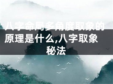 八字命局多角度取象的原理是什么,八字取象秘法