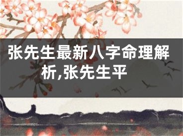 张先生最新八字命理解析,张先生平