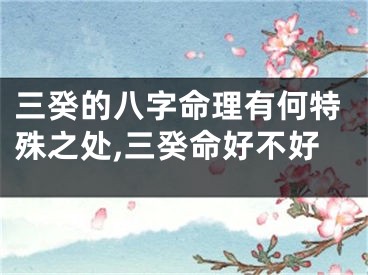 三癸的八字命理有何特殊之处,三癸命好不好
