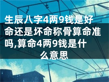 生辰八字4两9钱是好命还是坏命称骨算命准吗,算命4两9钱是什么意思