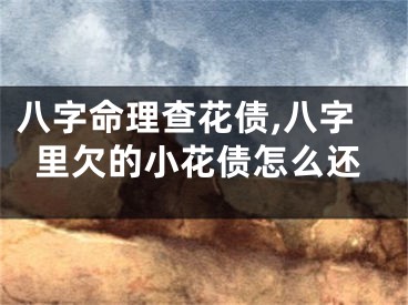 八字命理查花债,八字里欠的小花债怎么还