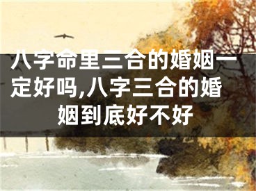八字命里三合的婚姻一定好吗,八字三合的婚姻到底好不好