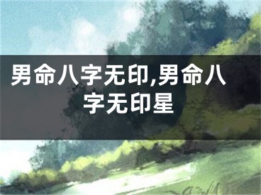男命八字无印,男命八字无印星