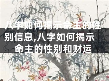 八字如何揭示命主的性别信息,八字如何揭示命主的性别和财运