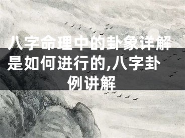 八字命理中的卦象详解是如何进行的,八字卦例讲解