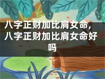 八字正财加比肩女命,八字正财加比肩女命好吗