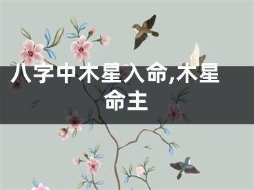 八字中木星入命,木星命主