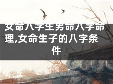 女命八字生男命八字命理,女命生子的八字条件