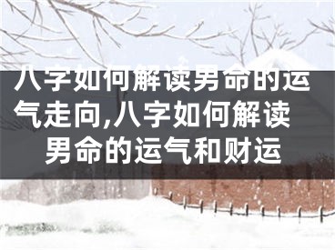 八字如何解读男命的运气走向,八字如何解读男命的运气和财运