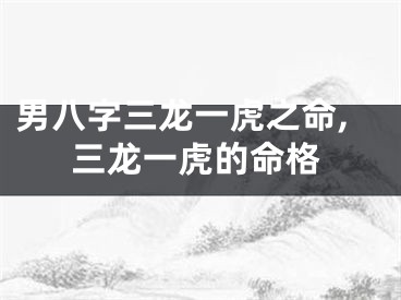 男八字三龙一虎之命,三龙一虎的命格