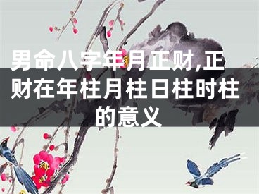 男命八字年月正财,正财在年柱月柱日柱时柱的意义