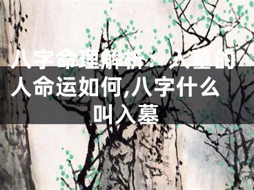 八字命理解析：入墓的人命运如何,八字什么叫入墓