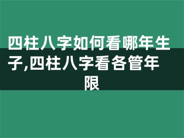 四柱八字如何看哪年生子,四柱八字看各管年限