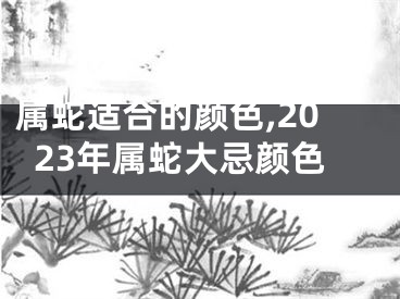 属蛇适合的颜色,2023年属蛇大忌颜色