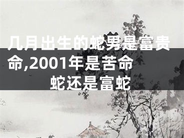 几月出生的蛇男是富贵命,2001年是苦命蛇还是富蛇