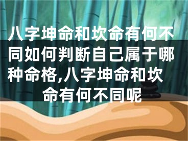 八字坤命和坎命有何不同如何判断自己属于哪种命格,八字坤命和坎命有何不同呢