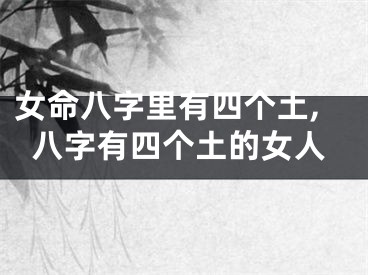 女命八字里有四个土,八字有四个土的女人