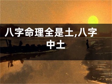 八字命理全是土,八字中土