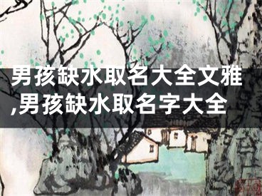 男孩缺水取名大全文雅,男孩缺水取名字大全