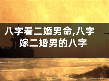八字看二婚男命,八字嫁二婚男的八字