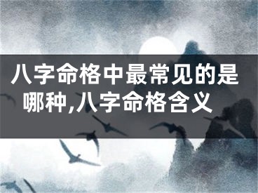 八字命格中最常见的是哪种,八字命格含义
